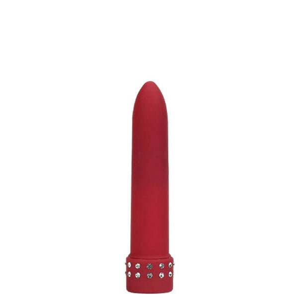 Diamond Silk Bullet Vibrator Red front product view | Flirtybay.com.au