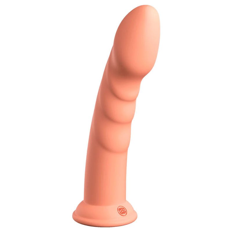 Dillio - platinum super eight 8 dildo - Peach - Product front view  | Flirtybay.com.au