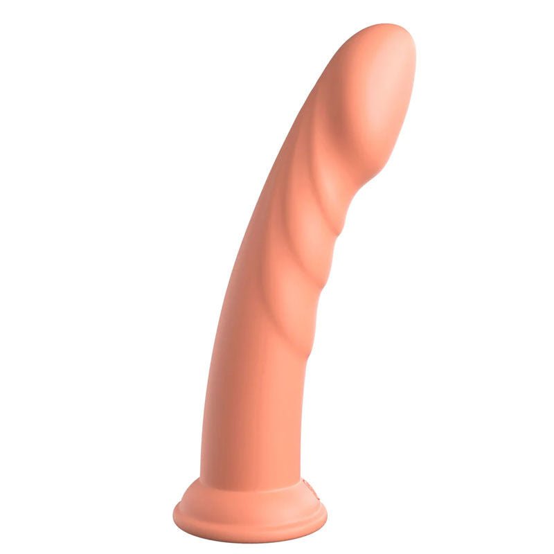 Dillio - platinum super eight 8 dildo - Peach - Product side view  | Flirtybay.com.au