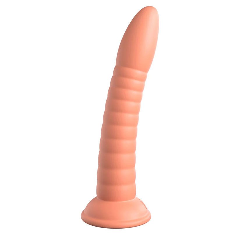 Dillio - platinum wild thing 7" dildo - peach, Product side view  | Flirtybay.com.au