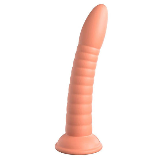 Dillio - platinum wild thing 7" dildo - peach, Product side view  | Flirtybay.com.au
