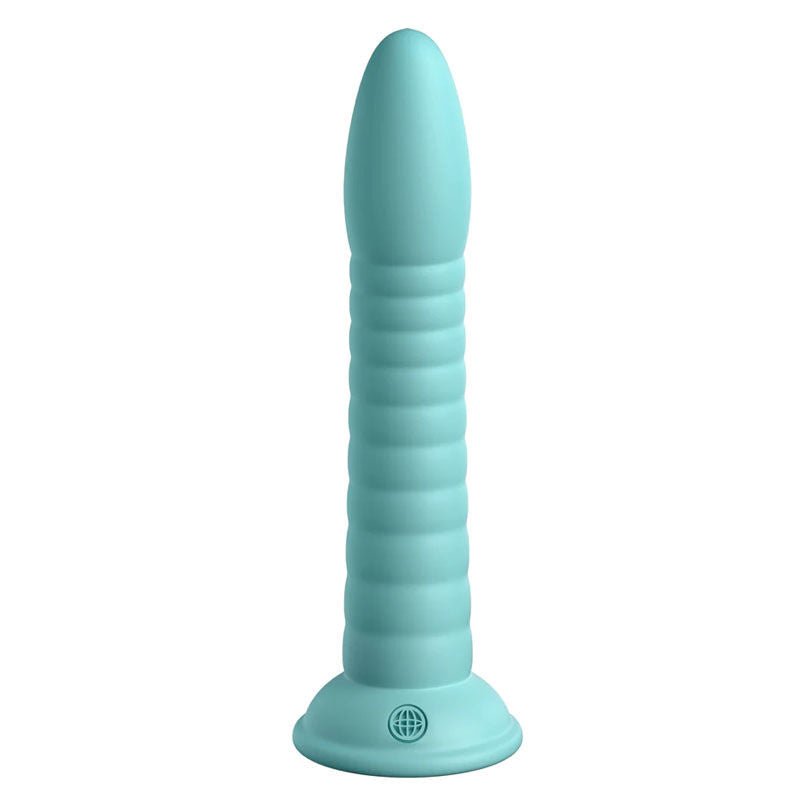 Dillio - platinum wild thing 7" dildo - teal, Product front view  | Flirtybay.com.au