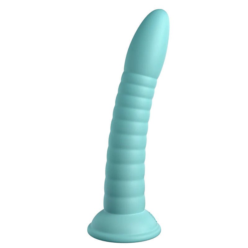 Dillio - platinum wild thing 7" dildo - teal, Product side view  | Flirtybay.com.au