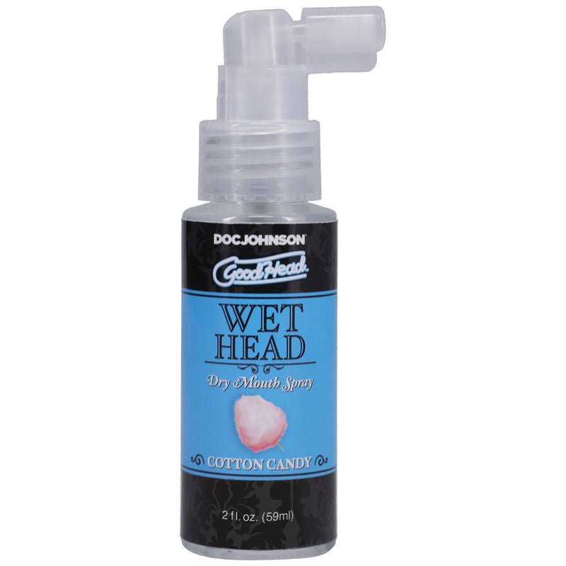 Doc Johnson goodhead wet head dry mout spray cotton candy, front view | Flirtybay.com.au