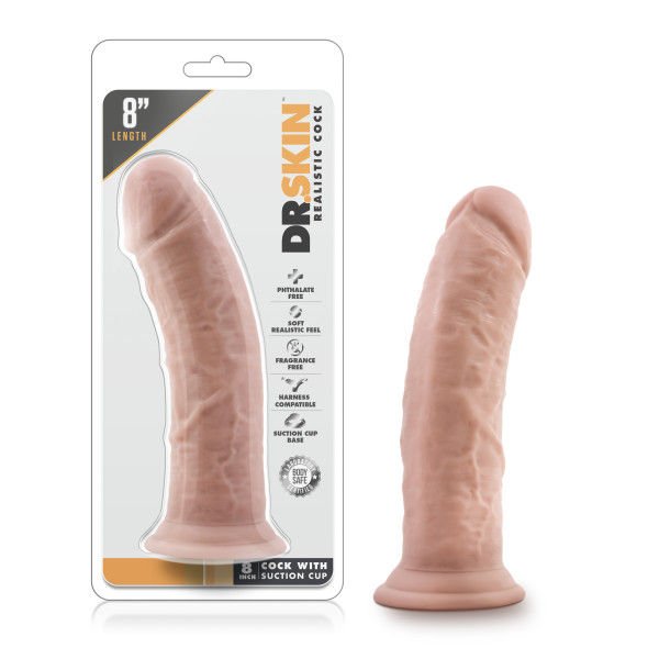 Dr. skin - 8 cock with suction cup - Product front view and box front view | Flirtybay.com.au