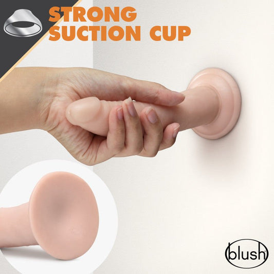 Dr. skin - glide 7.5 self lubricating dildo - Product front view, strong suction cup  | Flirtybay.com.au