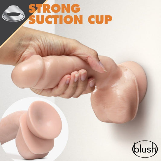 Dr. skin - glide 8.5 self lubricating dildo - Product front view, strong suction cup  | Flirtybay.com.au