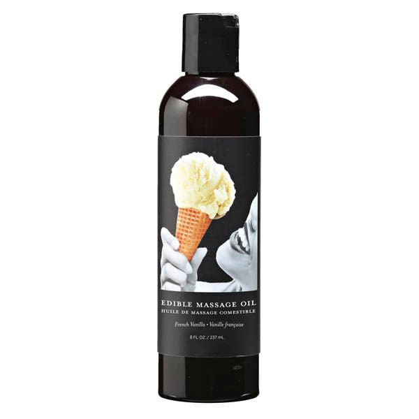 Edible Massage Oil Vanilla 237ml Front view | Flirtybay.com.au