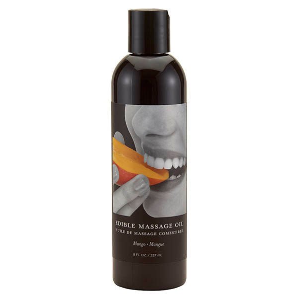 Edible Massage Oil Mango 237ml Front view | Flirtybay.com.au