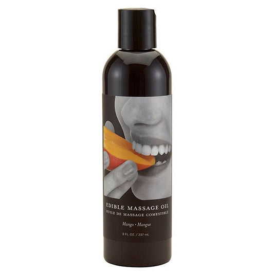 Edible Massage Oil Mango 237ml Front view | Flirtybay.com.au