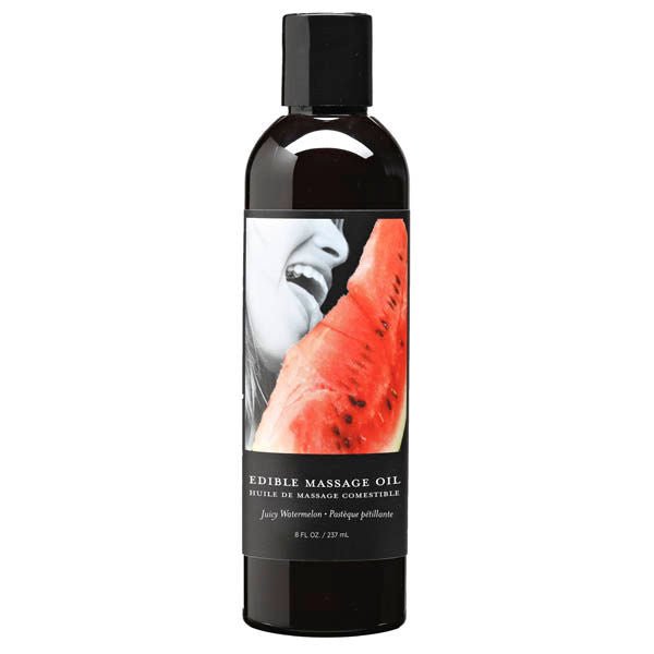Edible Massage Oil Watermelon 237ml Front view | Flirtybay.com.au