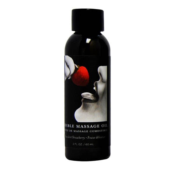 Edible Massage Lotion 59ml Strawberry front view | Flirtybay.com.au