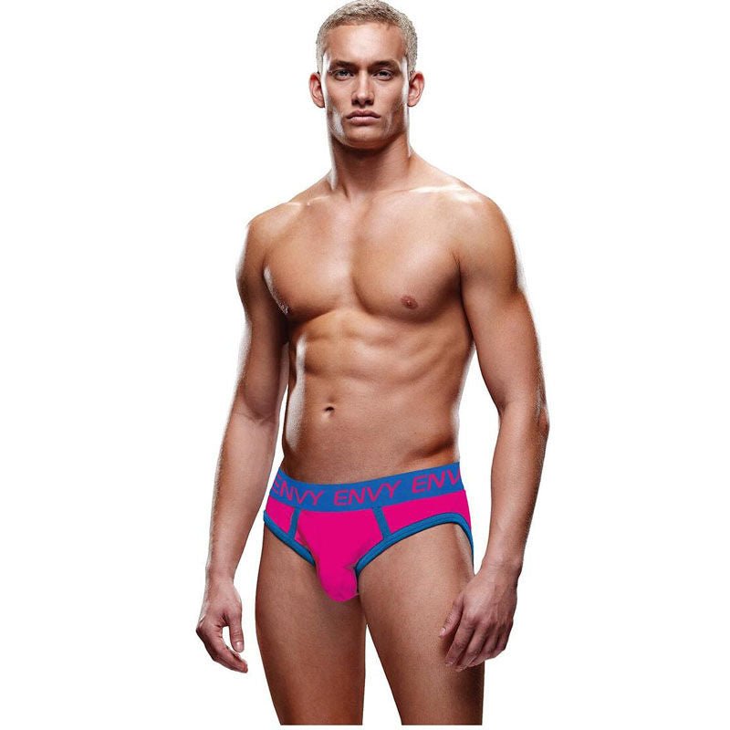 Envy - solid jockstrap - pink - Product front view  | Flirtybay.com.au