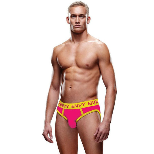 Envy - solid jockstrap - yellow - Product front view  | Flirtybay.com.au