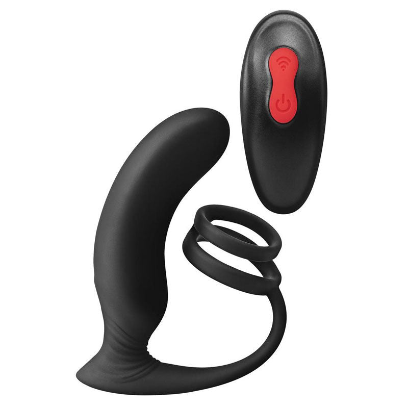 Envy - thumbs up p-spot vibrator & dual stamina cock ring - Product front view  | Flirtybay.com.au