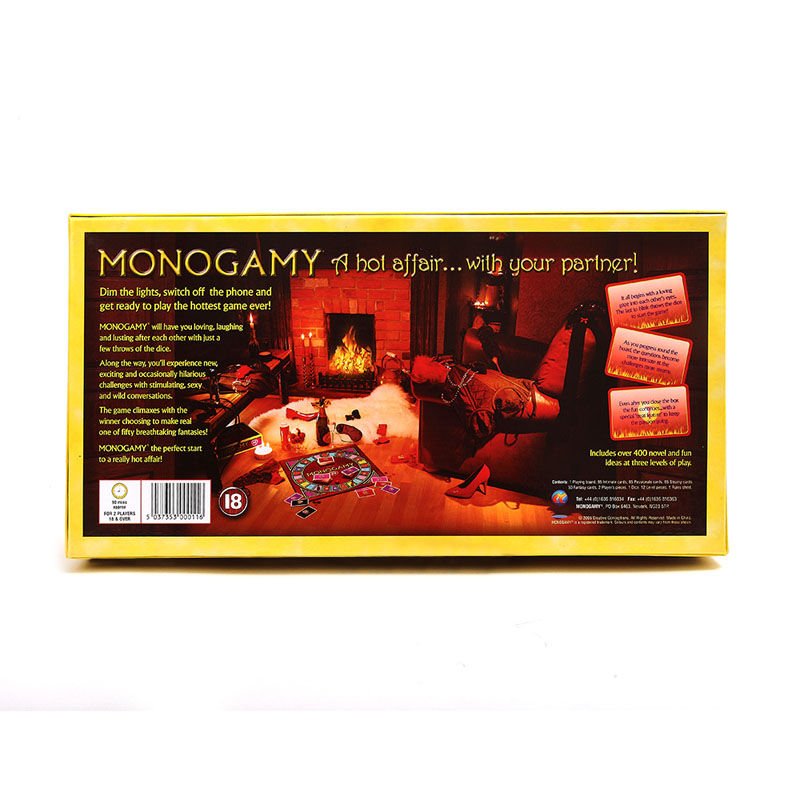Erotic game Monogamy - erotica game -  box back view | Flirty bay adult store and lingerie store