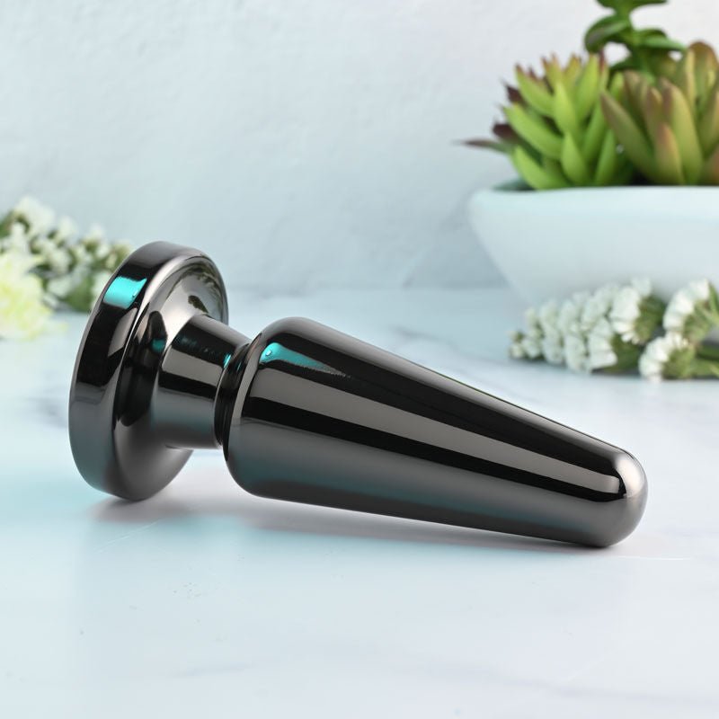 Evolved - advanced vibrating metal plug - Product top view  | Flirtybay.com.au