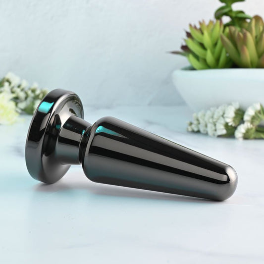 Evolved - advanced vibrating metal plug - Product top view  | Flirtybay.com.au