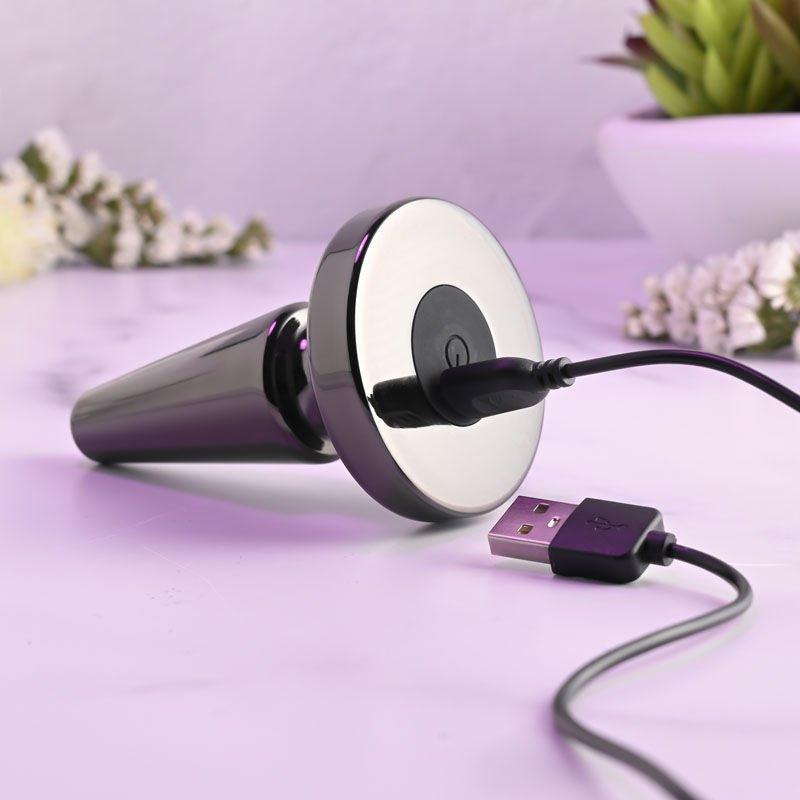 Evolved - beginner metal butt plug - Product bottom view  | Flirtybay.com.au