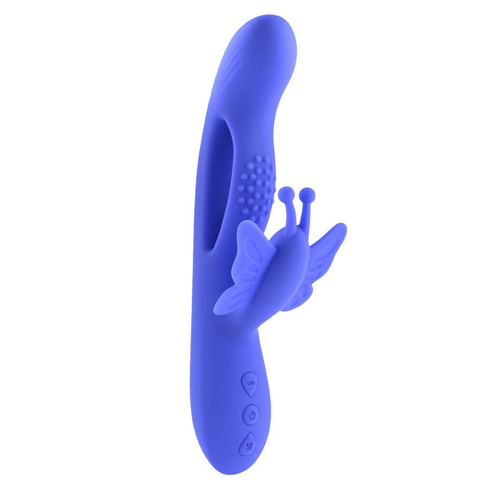 Evolved - butterfly rabbit vibrator - Product side view  | Flirtybay.com.au