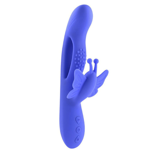 Evolved - butterfly rabbit vibrator - Product side view  | Flirtybay.com.au