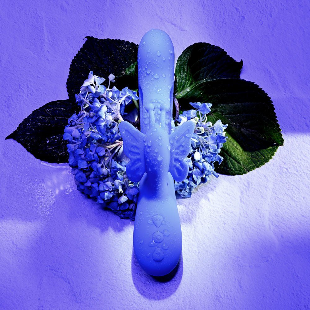 Evolved - butterfly rabbit vibrator - Product top view  | Flirtybay.com.au