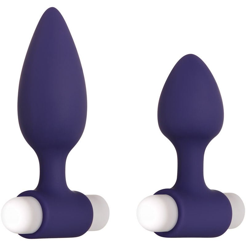Evolved - dynamic duo - vibrating butt plugs - Product side view  | Flirtybay.com.au