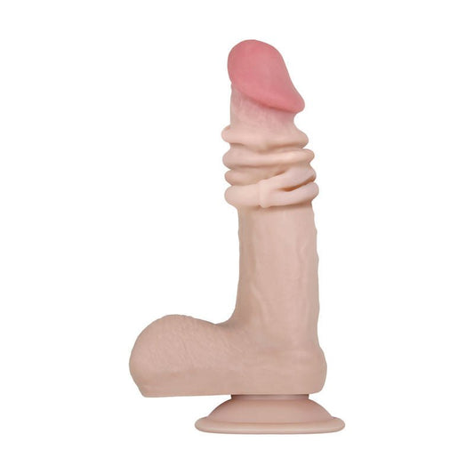 Evolved Flex Skin Poseable 7.75 Dildo Flesh Fourth Front view | Flirtybay.com.au