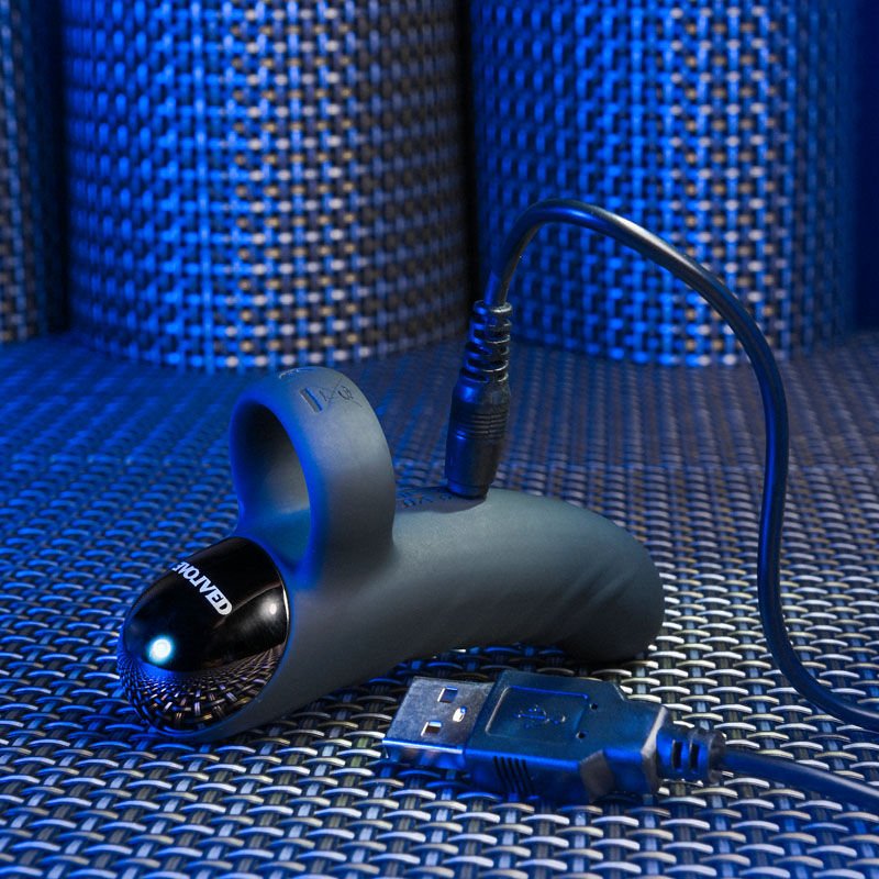 Evolved - hooked on you - finger vibrator - Product bottom view, focus on charger  | Flirtybay.com.au