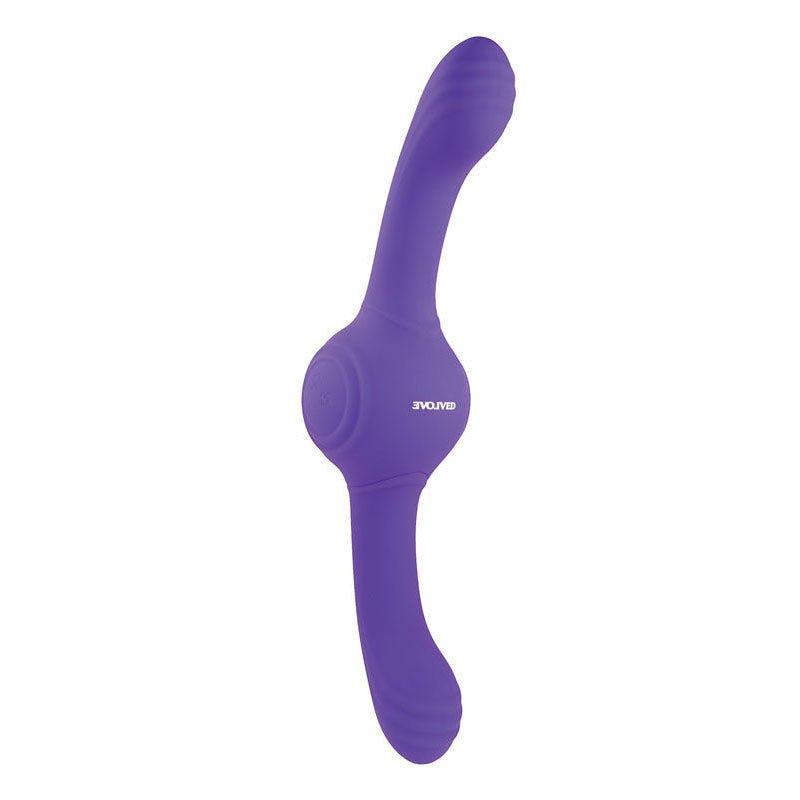 Evolved - our gyro vibe - vibrating double-ended dildo - Product front view  | Flirtybay.com.au