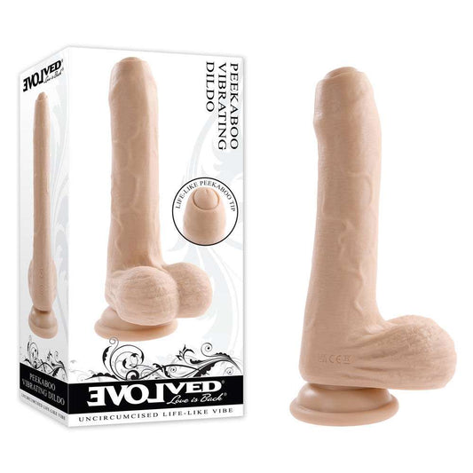 Evolved - Peek a Boo 8" Vibrating Dildo - Flirty Bay