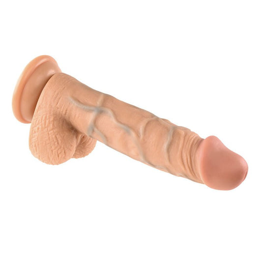 Evolved realistic 8" dildo flesh, side view | Flirtybay.com.au
