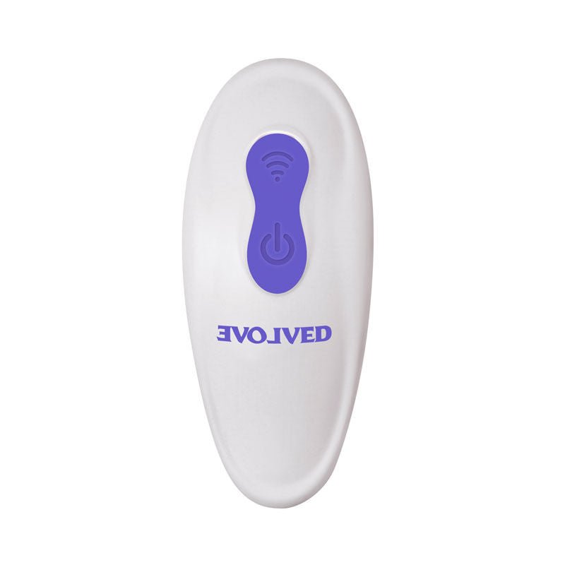 Evolved - remote control g-spot clitoral stimulator - remote control front view  | Flirtybay.com.au