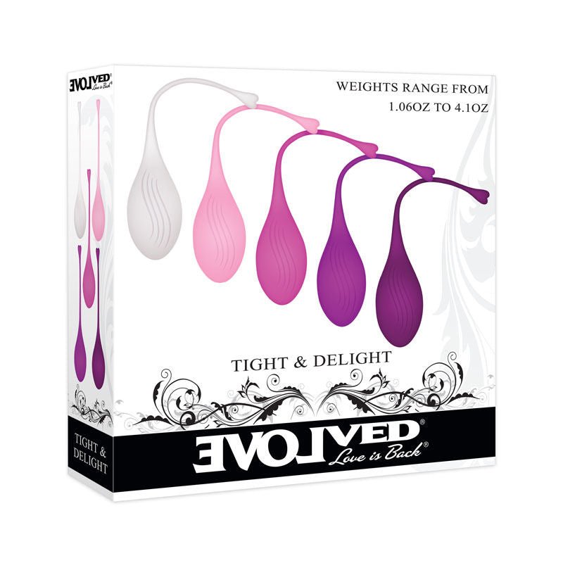 Evolved - tight and delight - kegel balls -  box front view | Flirtybay.com.au