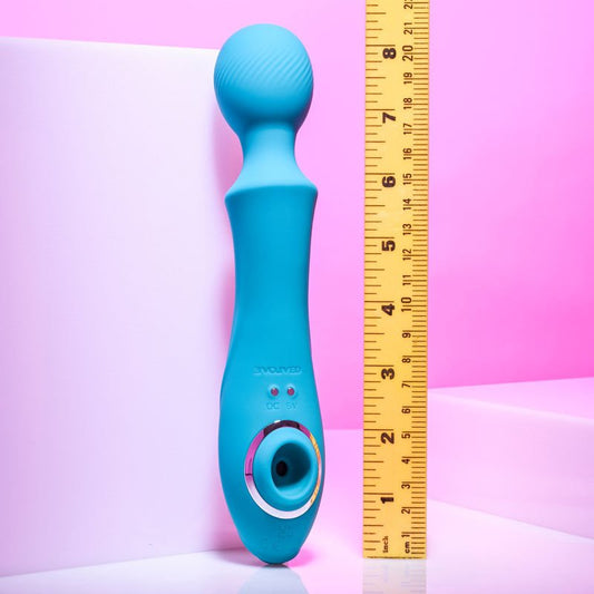 Evolved - wanderful sucker - wand and suction vibrator - Product front view  | Flirtybay.com.au