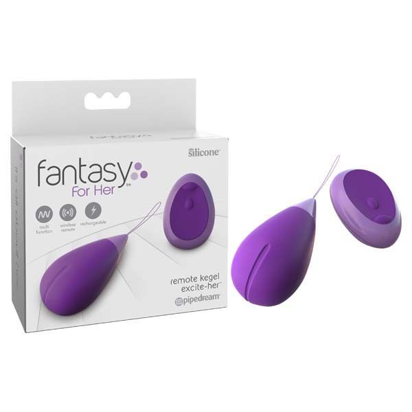 Fantasy - for her remote kegel excite-her - Product front view and box front view | Flirtybay.com.au