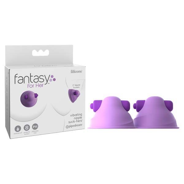 Fantasy - for her vibrating nipple suckers - small - Product front view and box front view | Flirtybay.com.au