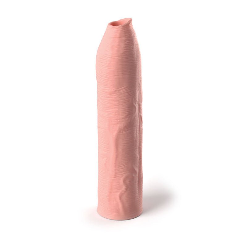 Fantasy X tensions Elite Uncut Silicone Penis Extender Flesh Front View | Flirtybay.com.au