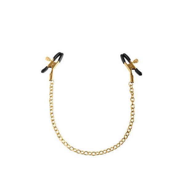 Fetish fantasy gold - chain nipple clamps - Product front view  | Flirtybay.com.au
