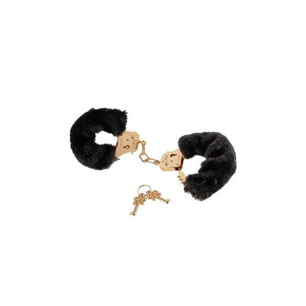 Fetish fantasy gold - deluxe furry cuffs - Product front view  | Flirty Bay Adult Store and Sex Tools in Perth Australia