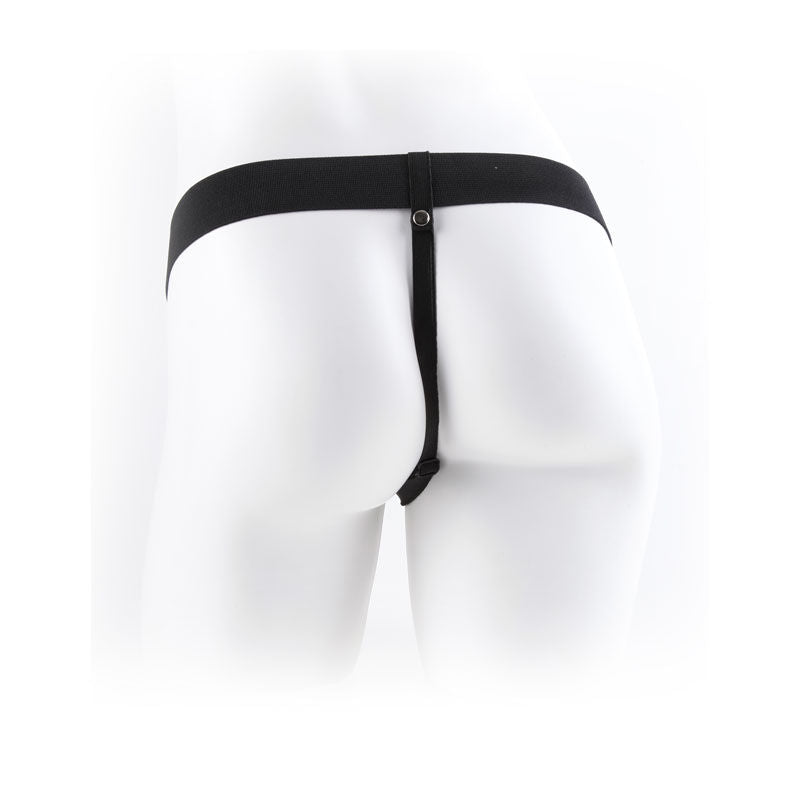 Fetish fantasy series - 7 hollow strap-on with balls - Product back view  | Flirtybay.com.au