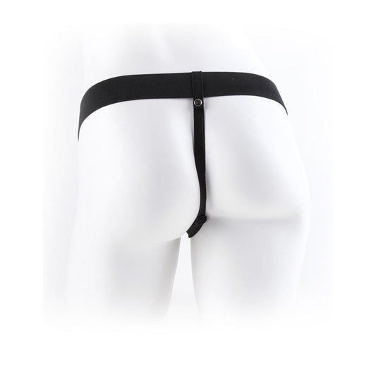 Fetish fantasy series - 7 hollow strap-on with balls - Product back view  | Flirtybay.com.au