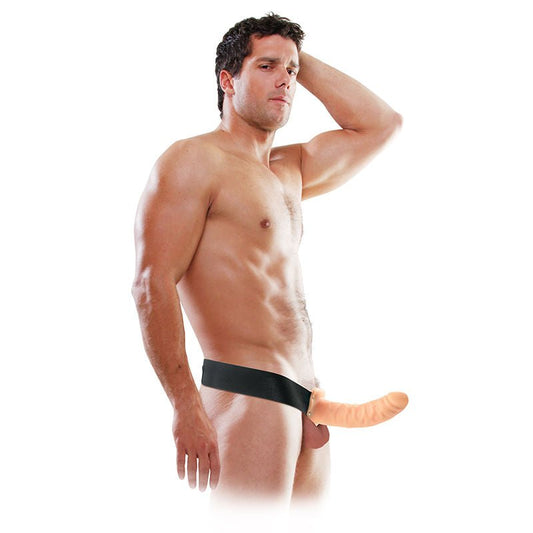Fetish fantasy series - 8 hollow strap-on - Product side view  | Flirtybay.com.au