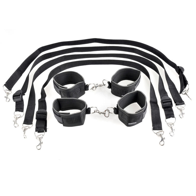 Fetish fantasy series - cuff & tether - bedroom bondage kit - Product front view  | Flirtybay.com.au