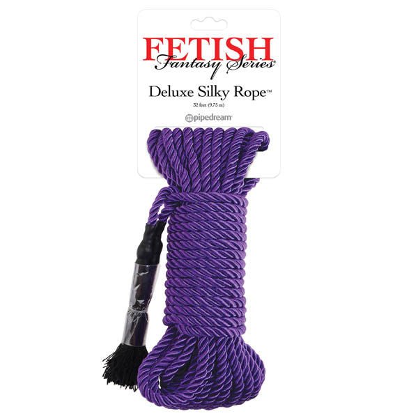 Fetish Fantasy Series Deluxe Silky Bondage Rope Purple front product view | Flirtybay.com