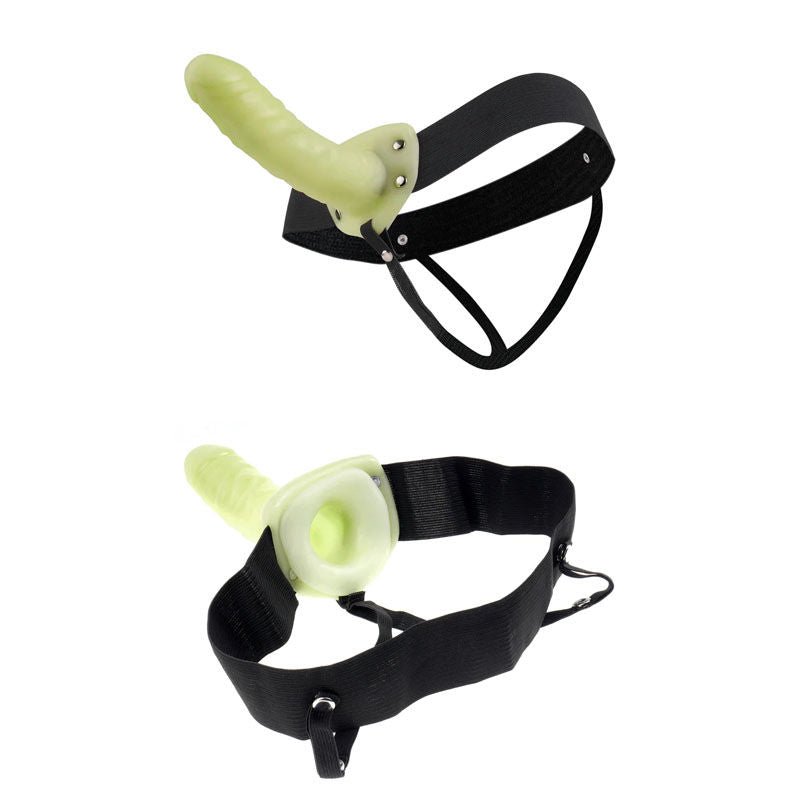 Fetish fantasy series - for him or her hollow strap-on - glow - Product bottom view  | Flirtybay.com.au