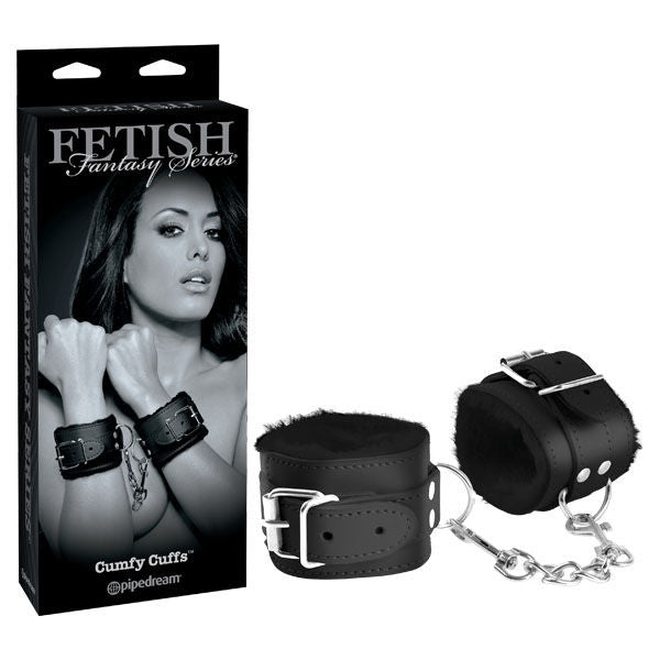 Fetish fantasy series limited edition - cumfy sex handcuffs - Product front view and box front view  | Flirty Bay Adult Store and Sex Tools in Perth Australia