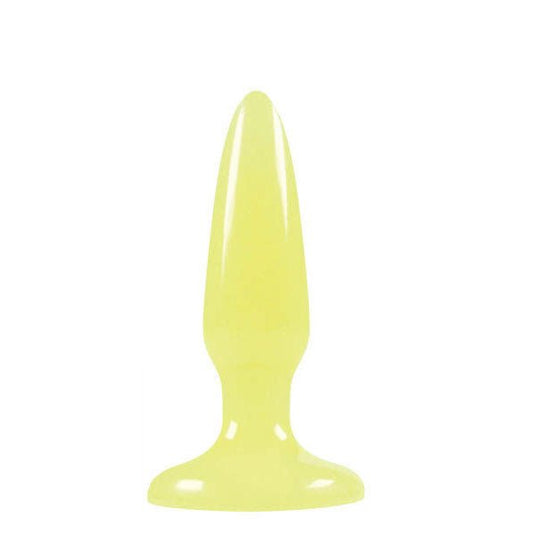 Firefly Glow in the dark 3" Butt Plug, yellow, front view | Flirtybay.com.au