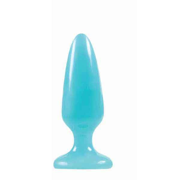 Firefly Glow in the dark 5" Butt Plug Blue, front view | Flirtybay.com.au