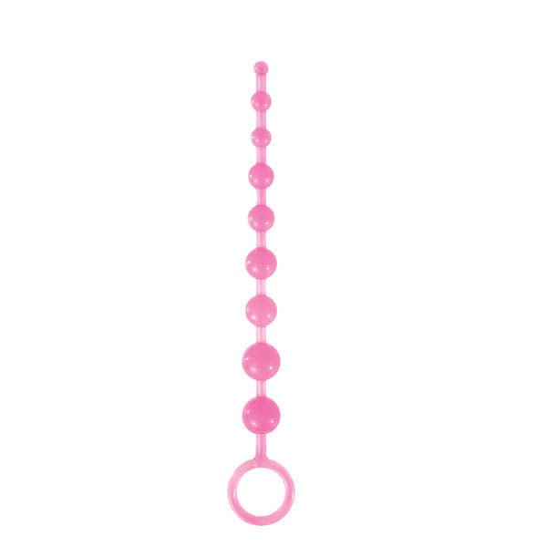 Firefly Pleasure Anal Beads pink front view | Flirtybay.com.au
